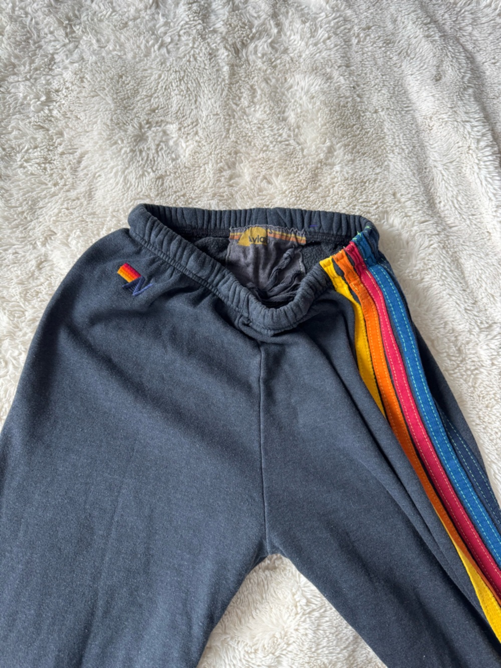 Aviator Nation Women’s 5 Stripe Sweatpants in Navy - Picture 2 of 5